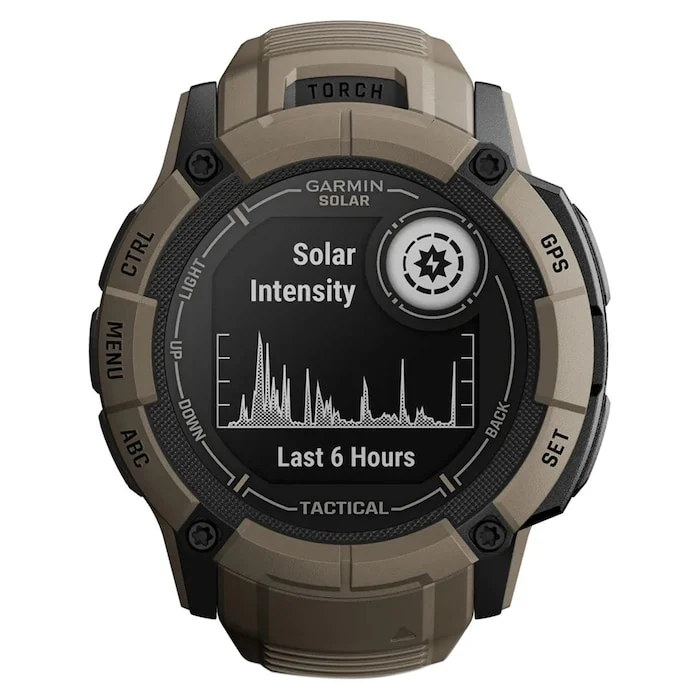 Garmin Instinct 2X Solar Tactical Edition 50mm Unisex Smart Watch Tan GPS Smartwatch AMOLED Display 010-02805-02
