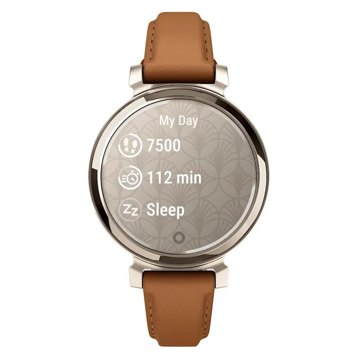 Garmin Lily 2 Classic 35mm Ladies Smart Watch Tan GPS Smartwatch AMOLED Display Multi Band GNSS 010-02839-02
