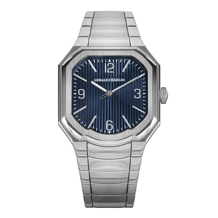 Gerald Charles Automatic 38mm Men’s Watch with Blue Material Dial, Stainless Steel Case & Bracelet, 100m Water Resistant / ML1.0-A-01