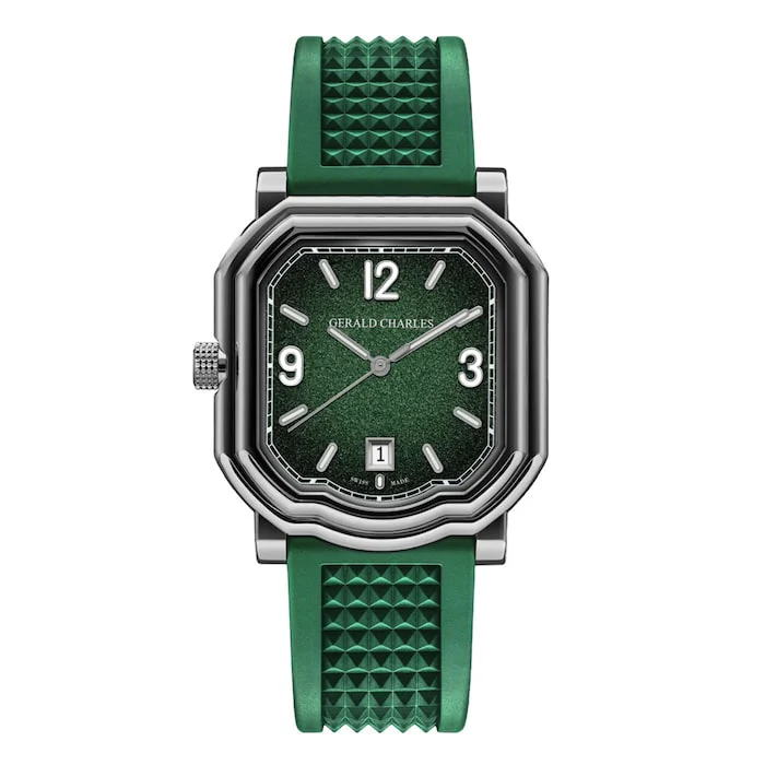 Gerald Charles Sport Automatic 39mm Men’s Watch with Green Material Dial, Titanium Case, 100m Water Resistant / GC2.0-TX-TN-02-GR