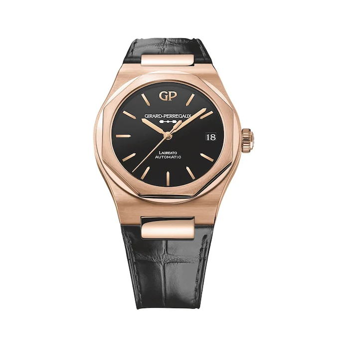 Girard Perregaux Elegance Manual Wind 42mm Men’s Watch with Black Material Dial, Titanium Case, 50m Water Resistant / 81010-52-3118-1CC