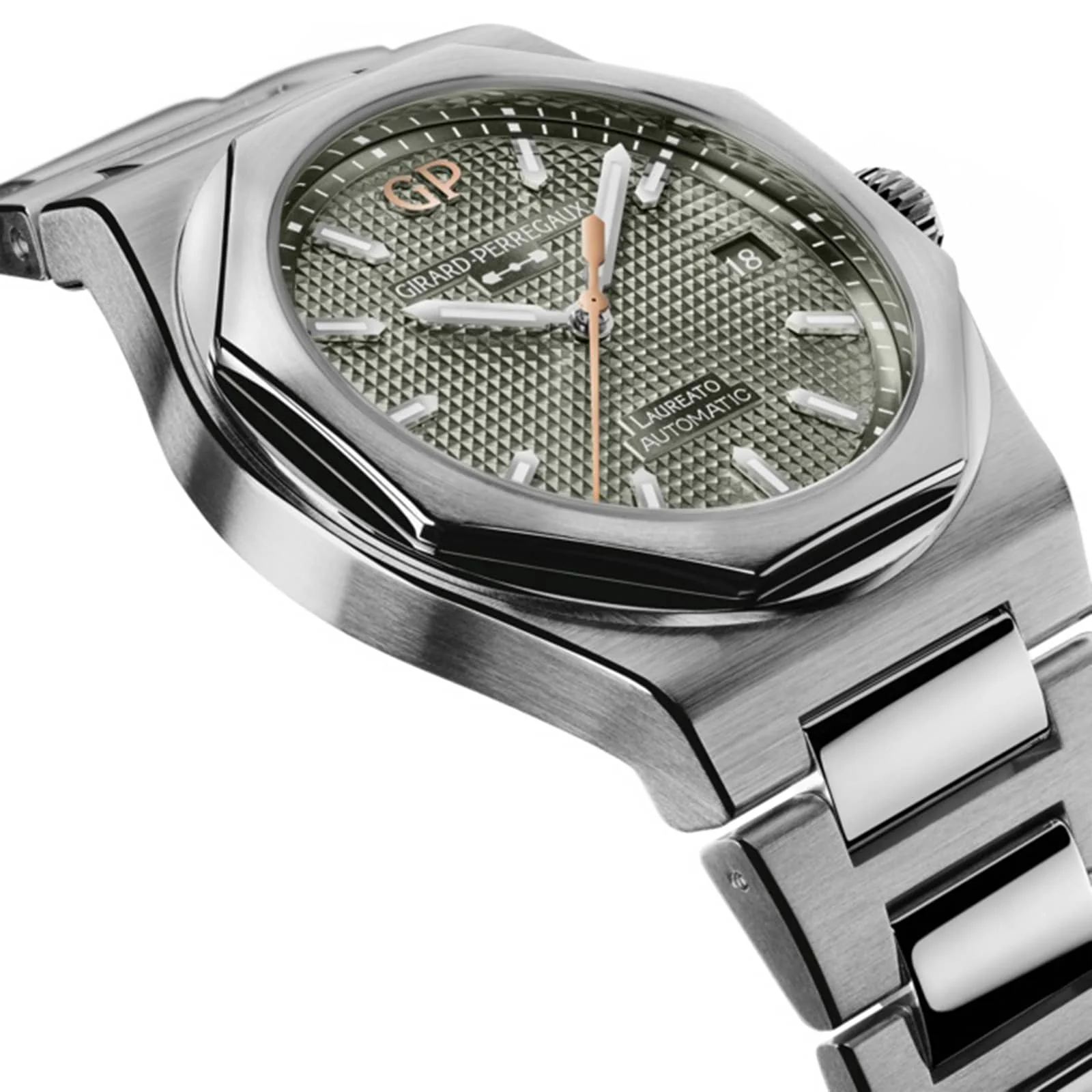 Girard Perregaux Laureato 38mm Sage Green Unisex Watch - Image 2