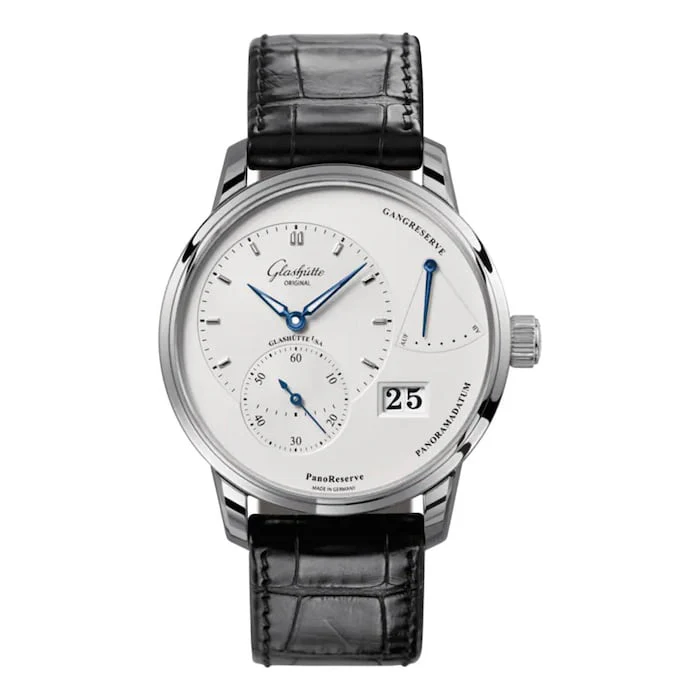 Glashutte Original Manual Wind 40mm Men’s Watch with White Material Dial, Stainless Steel Case, 50m Water Resistant / 1-65-01-22-12-61