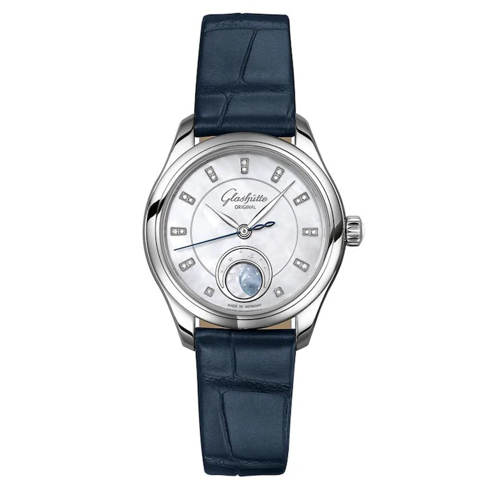 Glashutte Original Serenade Luna 32.5mm Ladies Watch Mother Of Pearl Luxury Watch 1-35-14-02-02-04