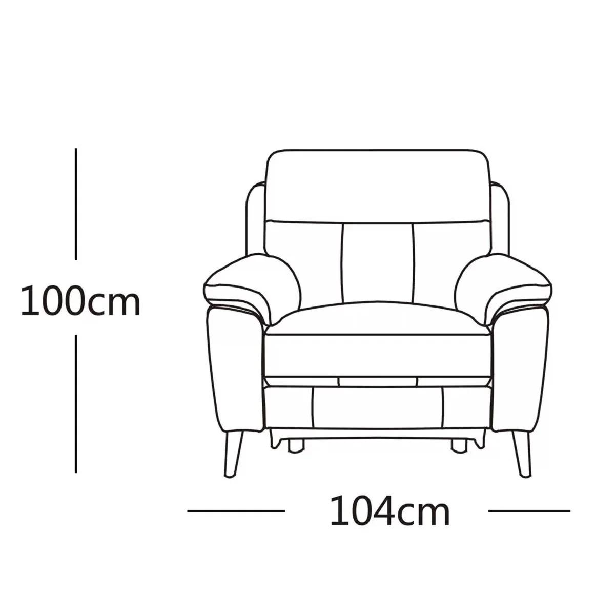 Grace Dark Grey Leather Power Reclining Armchair - Image 2