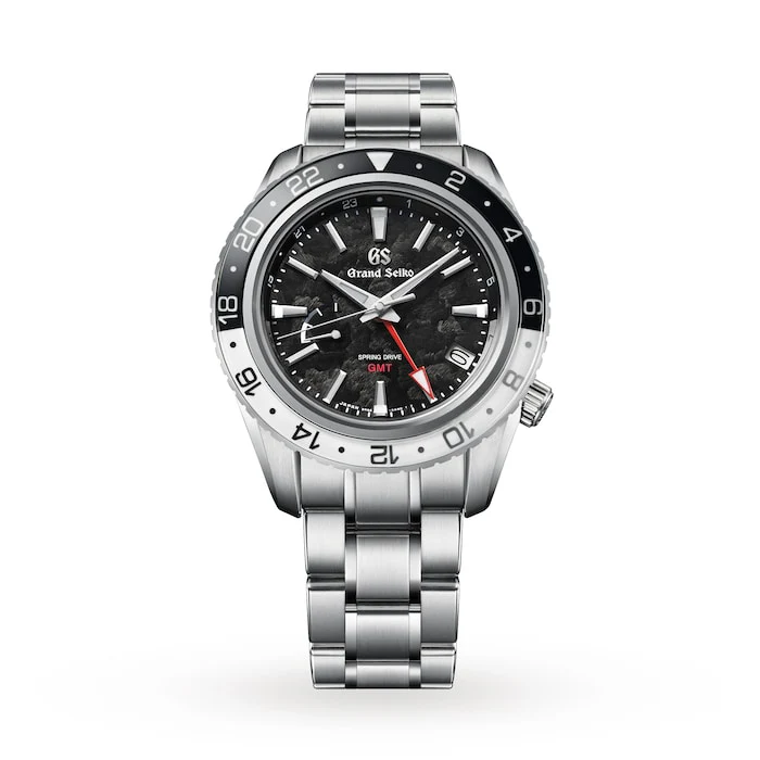 Grand Seiko Sport Spring Drive 44mm Men’s Watch with Black Material Dial, Stainless Steel Case & Bracelet, 200m Water Resistant / SBGE277