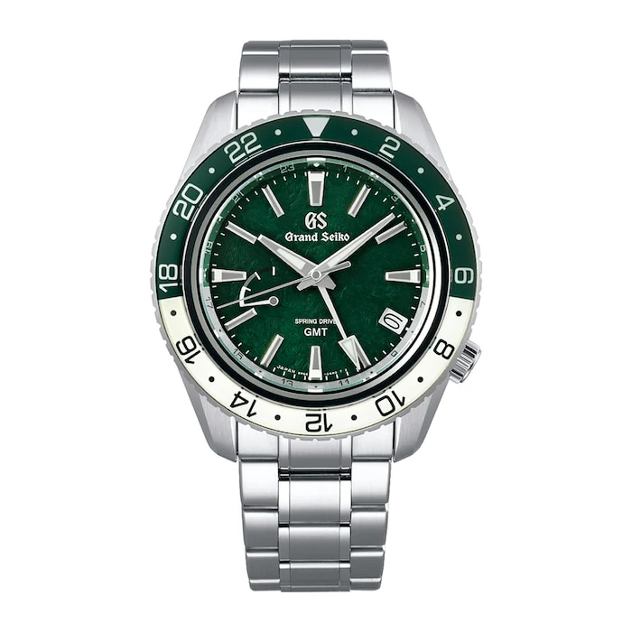 Grand Seiko Sport Spring Drive 44mm Men’s Watch with Green Material Dial, Stainless Steel Case & Bracelet, 200m Water Resistant / SBGE295