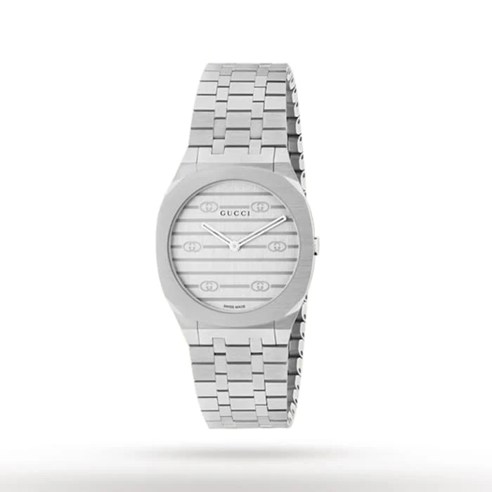 Gucci 25H 30mm Ladies Watch Luxury Watch Swiss Made High Precision Movement Sapphire Crystal  YA163501