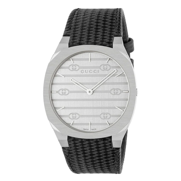 Gucci 25H watch, 38mm Luxury Watch Swiss Made High Precision Movement Sapphire Crystal Stainless Steel Case YA163419