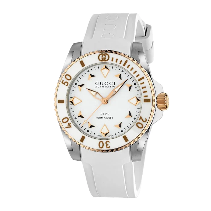 Gucci Dive Watch, 36mm Luxury Watch Swiss Made High Precision Movement Sapphire Crystal Stainless Steel Case YA136407