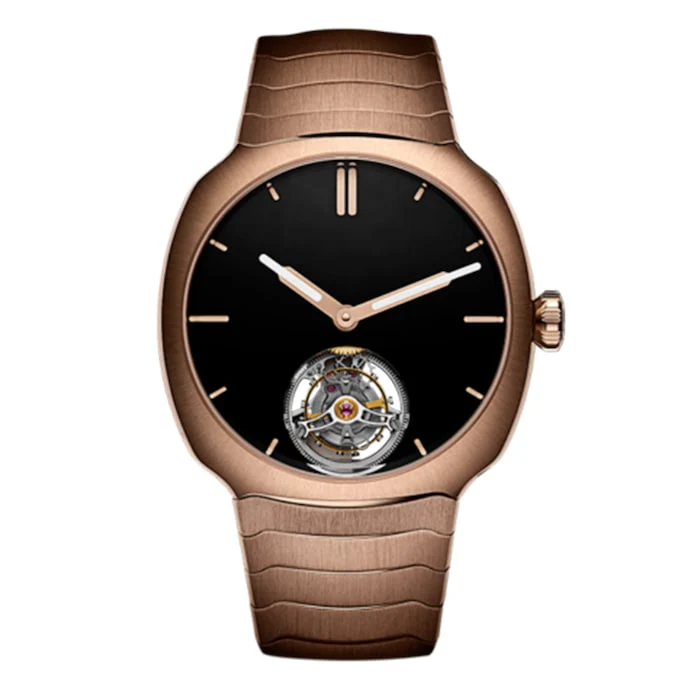 H. Moser & Cie Automatic 40mm Men’s Watch with Black Material Dial, Gold Case, 120m Water Resistant / 6804-0400
