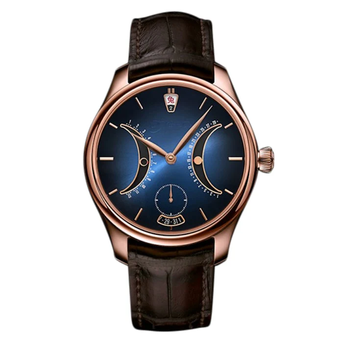 H. Moser & Cie Automatic 40mm Men’s Watch with Blue Material Dial, Gold Case, 30m Water Resistant / 1210-0400