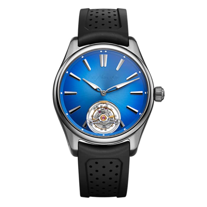 H. Moser & Cie Automatic 40mm Men’s Watch with Blue Material Dial, Stainless Steel Case, 120m Water Resistant / 3804-1208