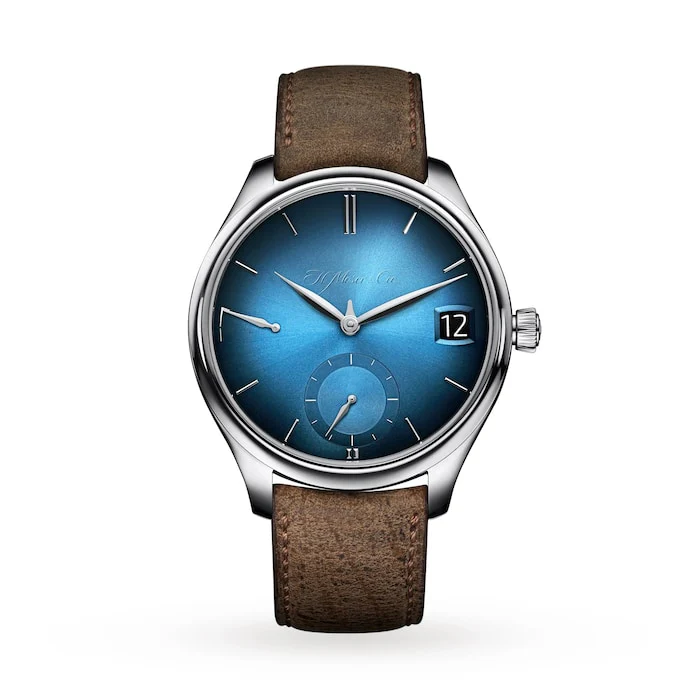 H. Moser & Cie Automatic 42mm Men’s Watch with Blue Material Dial, Gold Case, 30m Water Resistant / 1800-0204