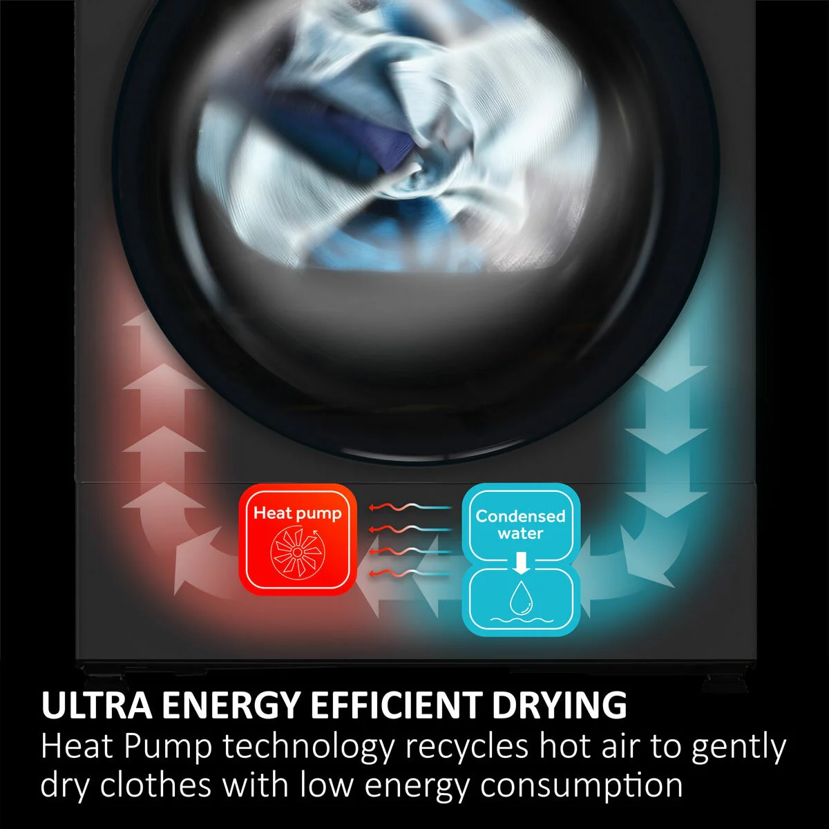 Haier HD100-D357GU1, 10kg Heat Pump Tumble Dryer, A++ Rated in Graphite - Image 5