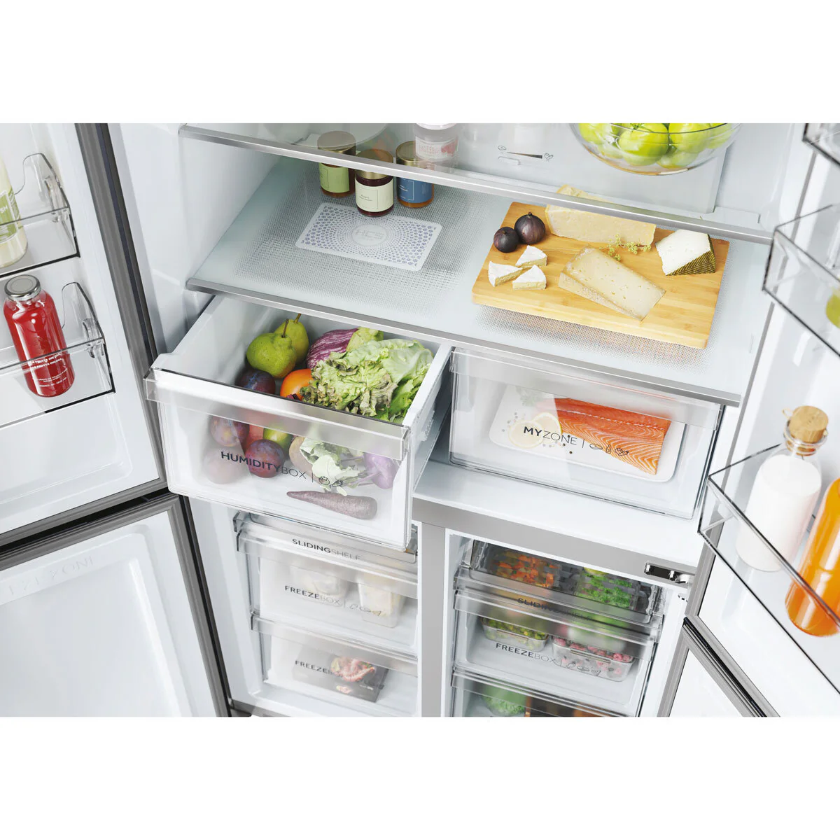 Haier Series 5 HCR5919EHMB, Multidoor Fridge Freezer, E Rated in Black - Image 4