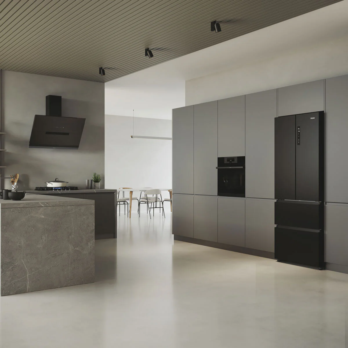 Haier Series 5 HFR5719ENPB, Multidoor Fridge Freezer, E Rated in Black - Image 6