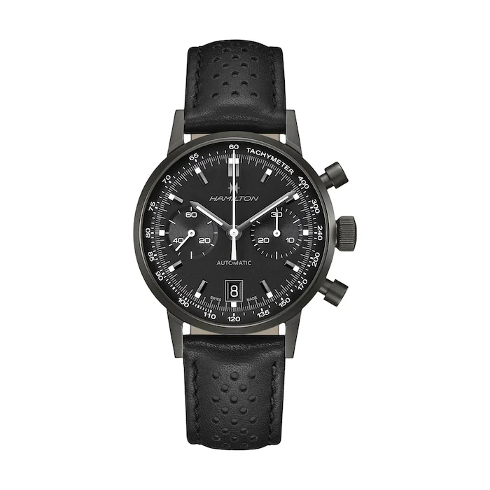 Hamilton Automatic 40mm Men’s Watch with Black Material Dial, Stainless Steel Case, 100m Water Resistant / H38446730