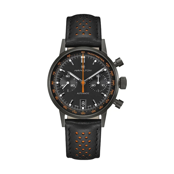 Hamilton Automatic 40mm Men’s Watch with Black Material Dial, Stainless Steel Case, 100m Water Resistant / H38446732