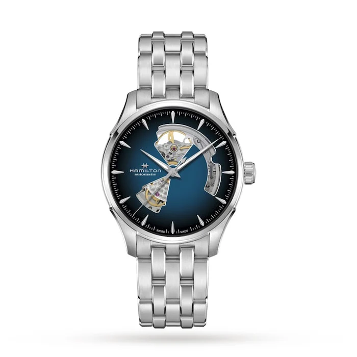 Hamilton Automatic 40mm Men’s Watch with Blue Material Dial, Stainless Steel Case & Bracelet, 50m Water Resistant / H32675140