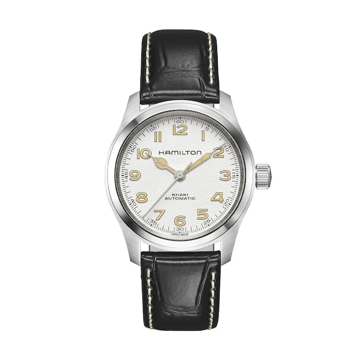 Hamilton Automatic 40mm Men’s Watch with White Material Dial, Stainless Steel Case, 100m Water Resistant / H70405710