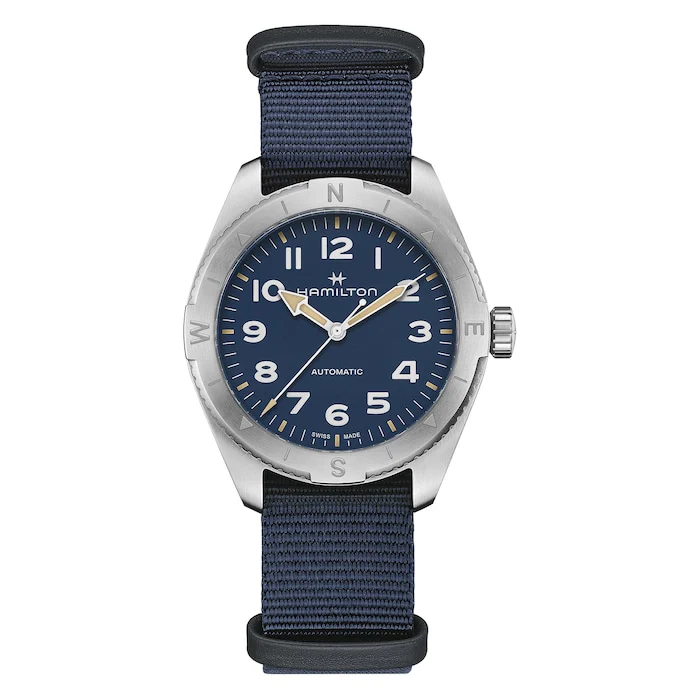 Hamilton Automatic 41mm Men’s Watch with Blue Material Dial, Stainless Steel Case, 100m Water Resistant / H70315940