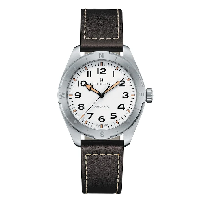 Hamilton Automatic 41mm Men’s Watch with White Material Dial, Stainless Steel Case, 100m Water Resistant / H70315510