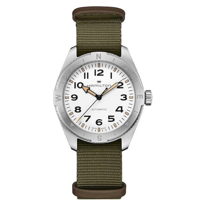 Hamilton Automatic 41mm Men’s Watch with White Material Dial, Stainless Steel Case, 100m Water Resistant / H70315910