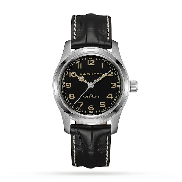 Hamilton Automatic 42mm Men’s Watch with Black Material Dial, Stainless Steel Case, 100m Water Resistant / H70605731