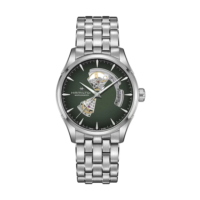 Hamilton Jazzmaster Open Heart Auto 42mm Unisex Watch Green Luxury Watch Swiss Made Automatic Movement H32705160