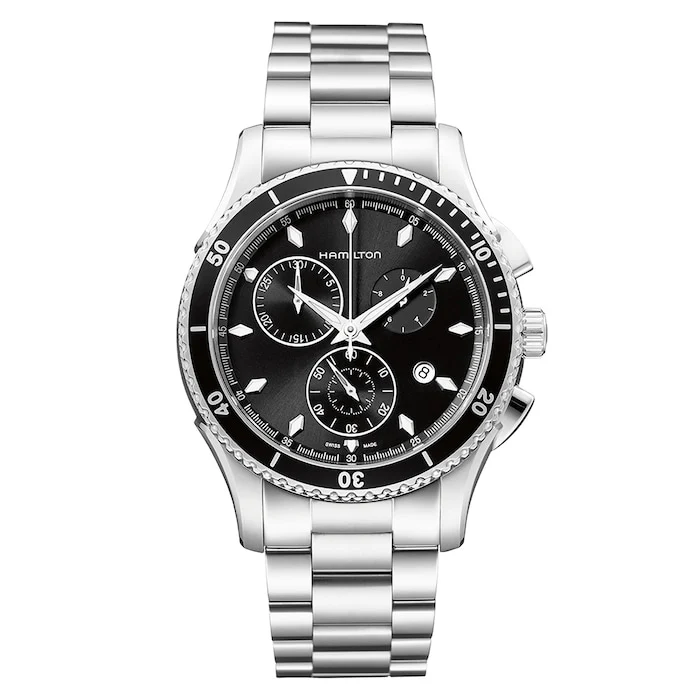 Hamilton Jazzmaster Seaview Chrono Quartz 44mm Mens Luxury Watch H37512131