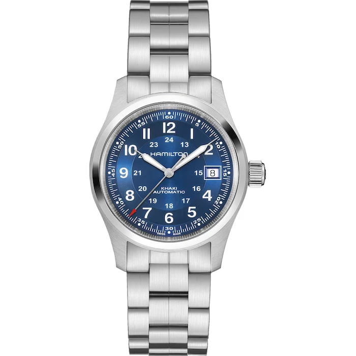 Hamilton Khaki Field Auto 38mm Unisex Watch Blue Luxury Watch Swiss Made Automatic Movement H70455140