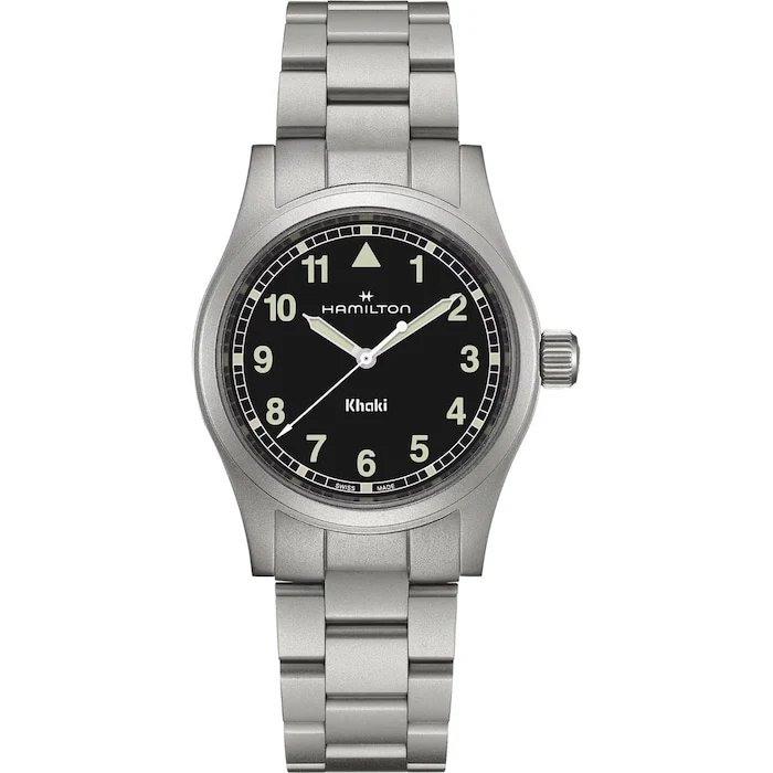 Hamilton Khaki Field Quartz 38mm Unisex Watch Black Luxury Watch Swiss Made High Precision Movement H69401130