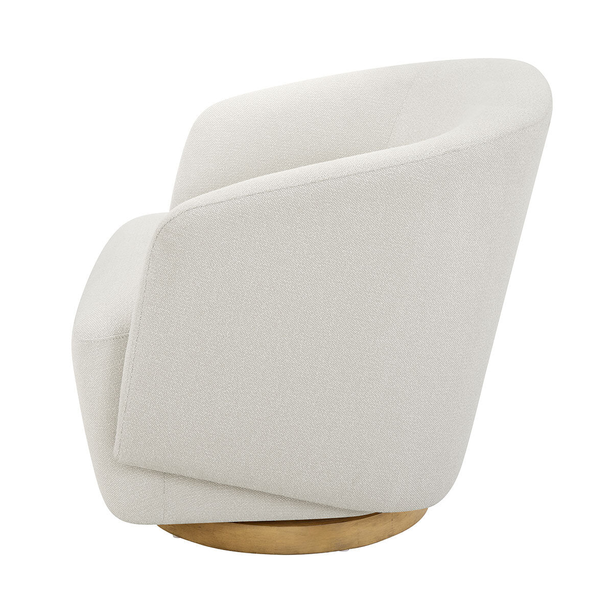 Henredon Murphy Cream Fabric Swivel Chair - Image 7