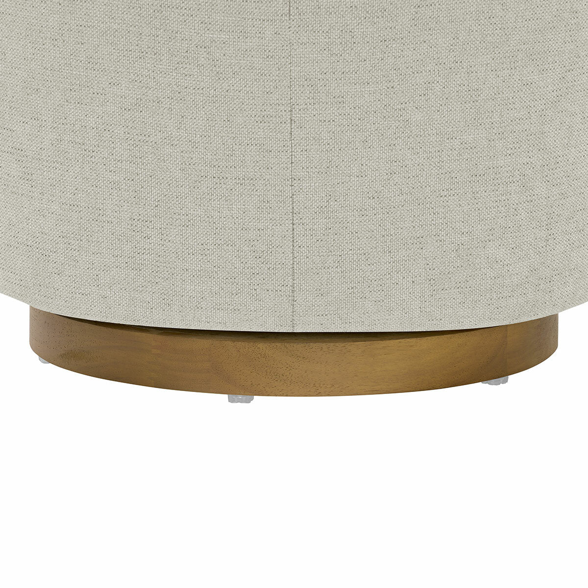 Henredon Murphy Light Grey Fabric Swivel Chair - Image 4