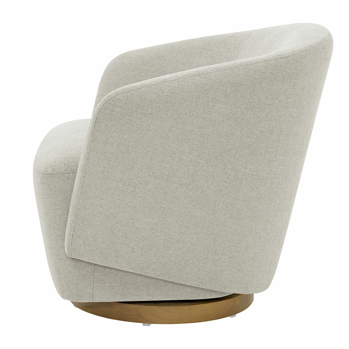 Henredon Murphy Light Grey Fabric Swivel Chair - Image 6