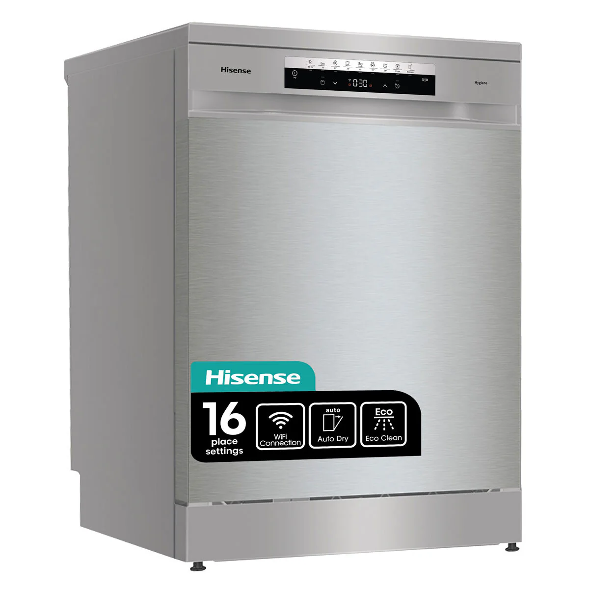 Hisense HS673C60XUK Freestanding Dishwasher, C Rated in Stainless Steel - Image 2