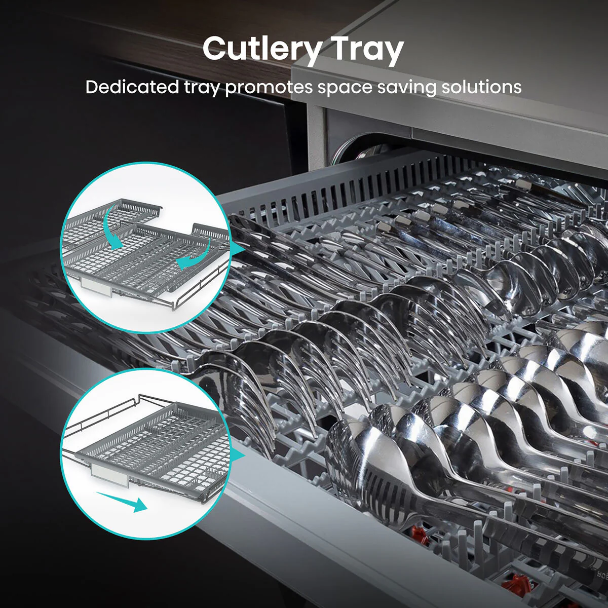 Hisense HS673C60XUK Freestanding Dishwasher, C Rated in Stainless Steel - Image 6