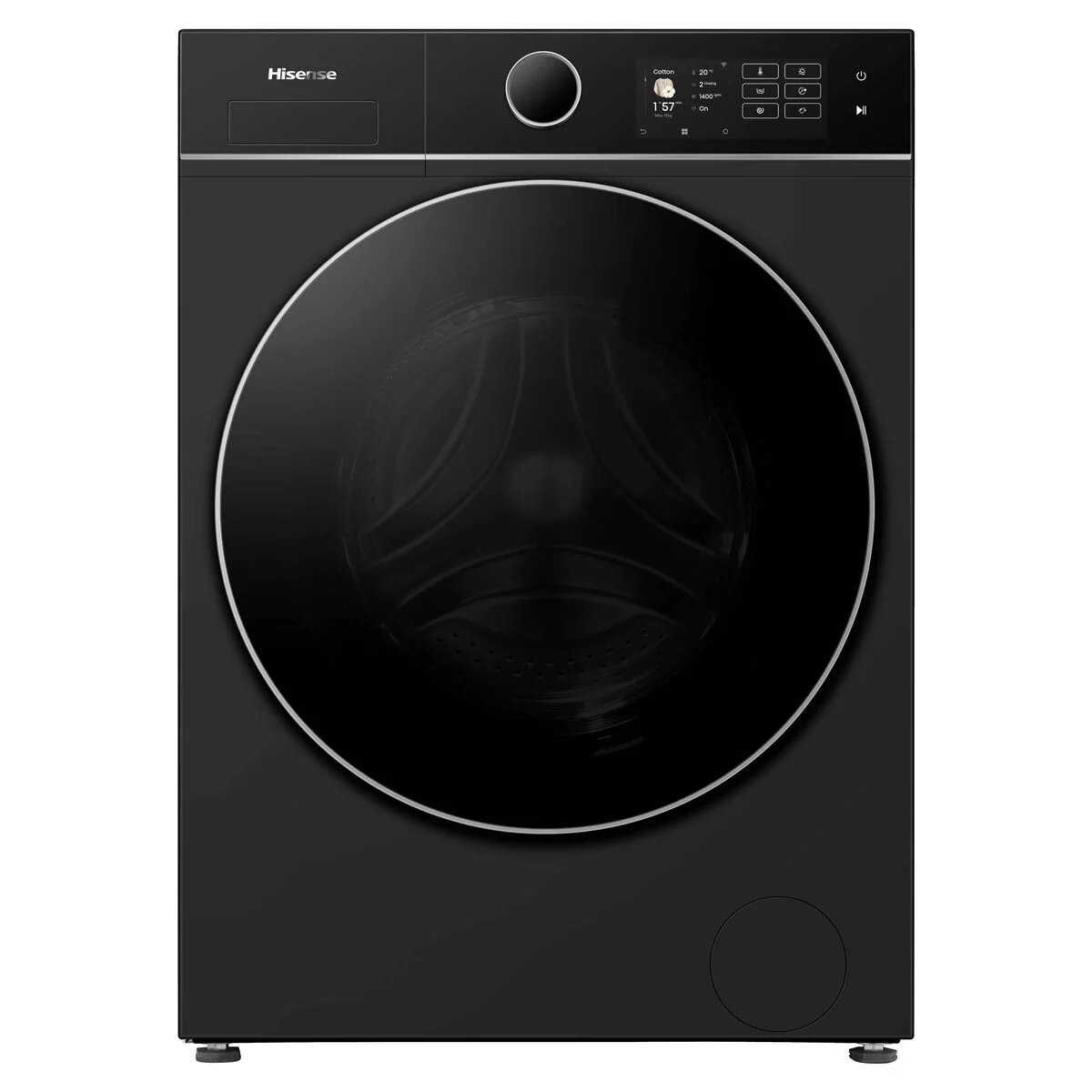Hisense KitchenFit 5i Series WD5I1245BBR, 12kg/ 8kg Washer Dryer, D Rated in Black - Image 4