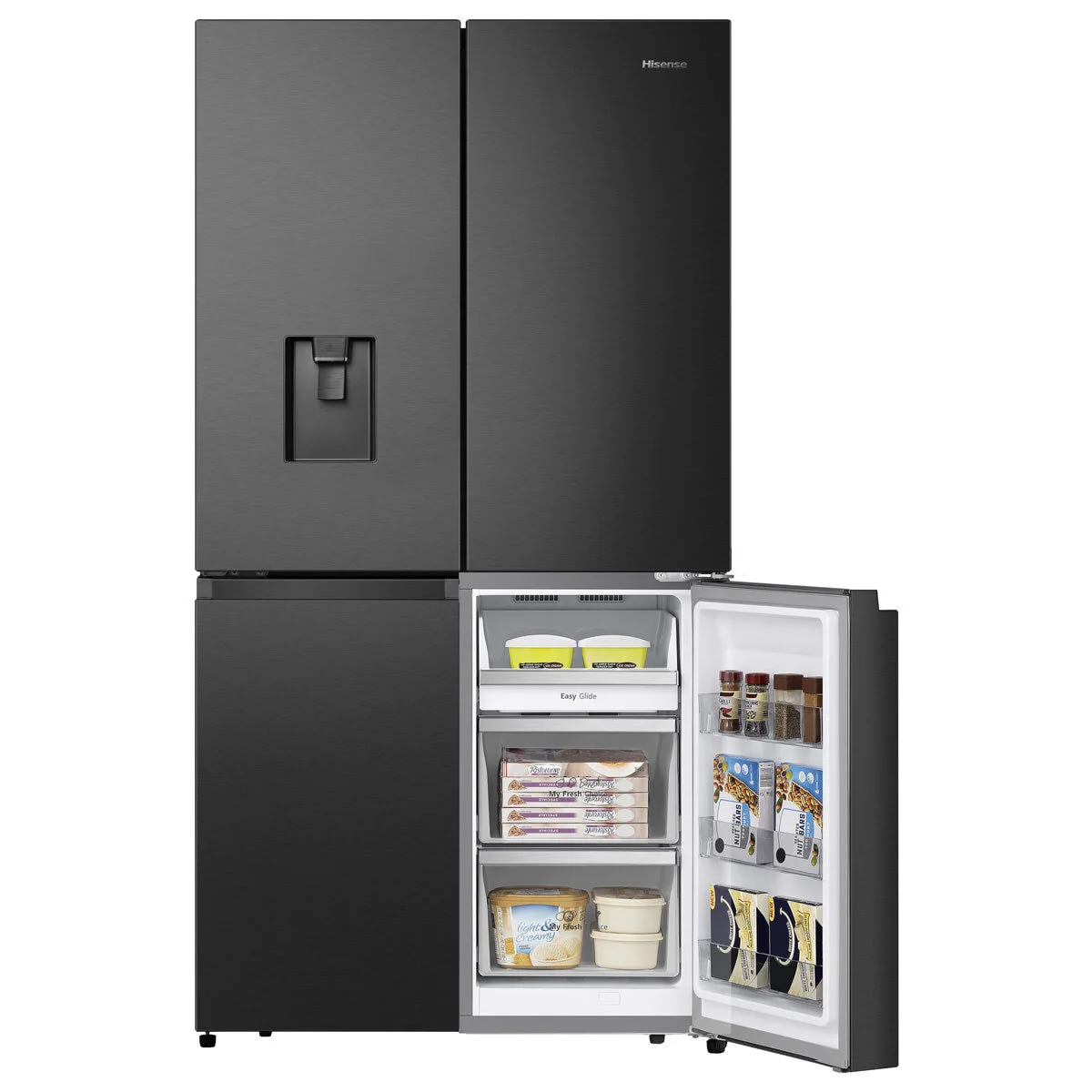Hisense RQ758N4SWFE, Multi Door Fridge Freezer, E Rated in Black - Image 2
