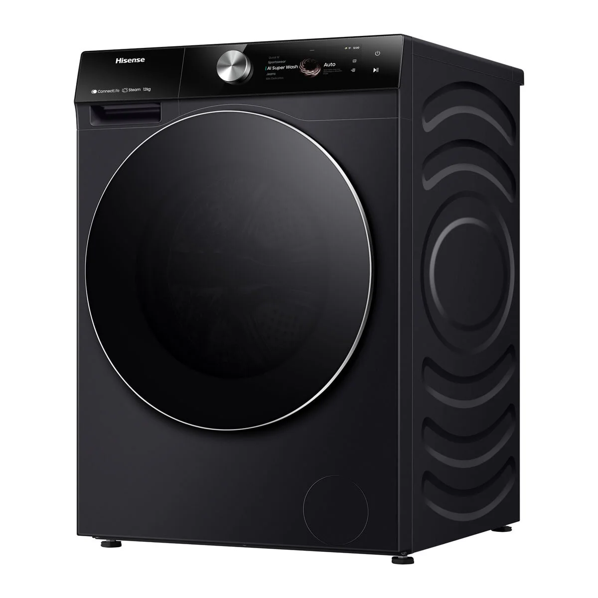 Hisense WF7S1247BB, 12kg, 1400rpm, Washing Machine A Rating in Black - Image 3