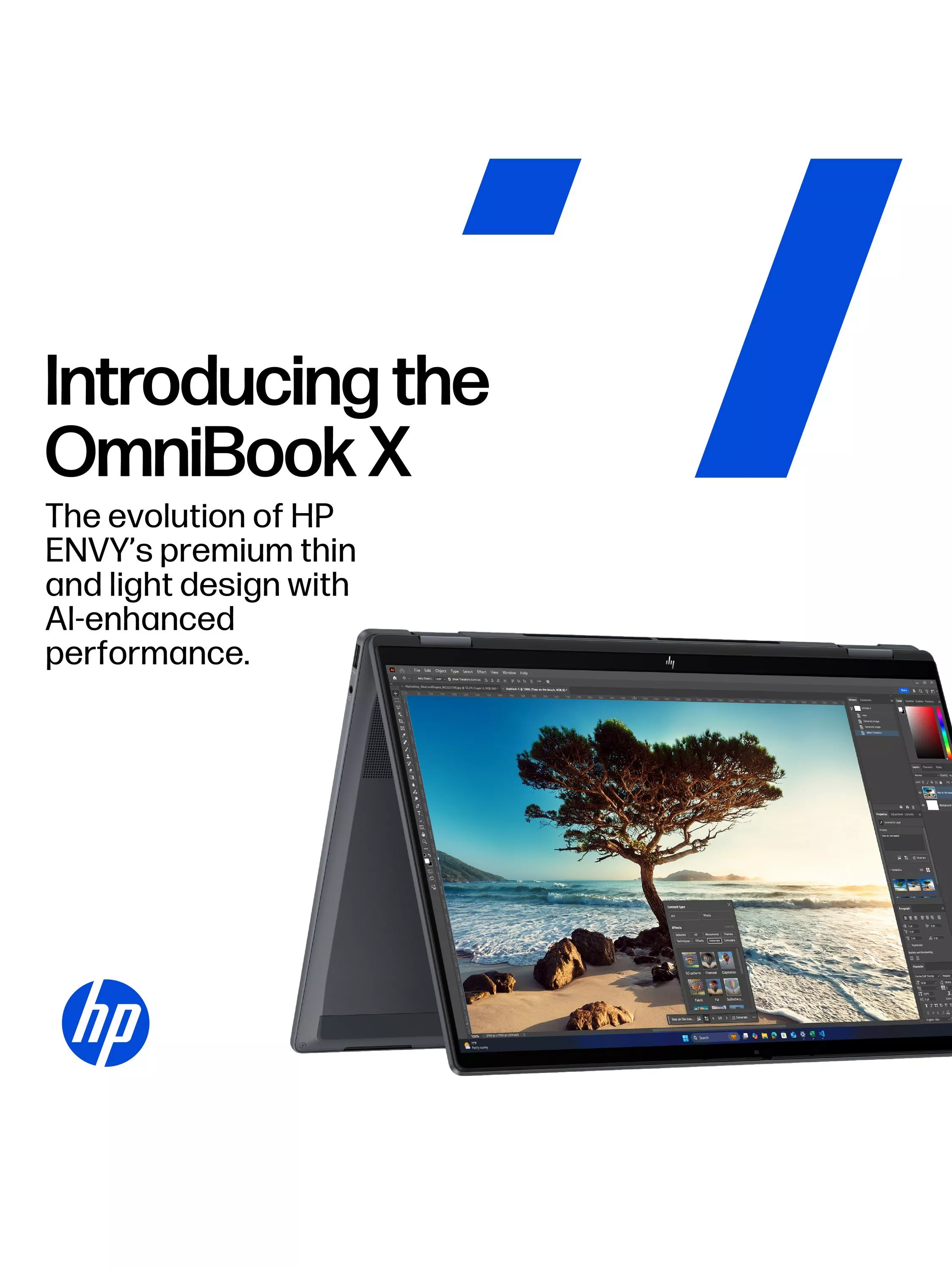 HP OmniBook X Flip 14 Convertible Laptop, AMD Ryzen AI 5 Processor, 16GB RAM, 512GB SSD, 14” 2K Touchscreen, Meteor Silver - Image 3
