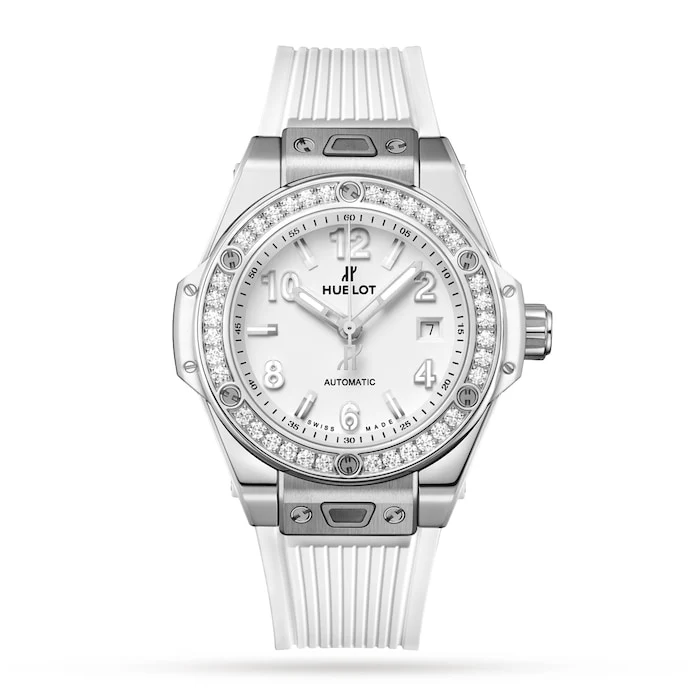 Hublot Automatic 33mm Men’s Watch with White Material Dial, Stainless Steel Case, 100m Water Resistant / 485.SE.2010.RW.1204