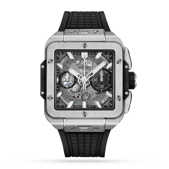 Hublot Automatic 42mm Men’s Watch with Skeleton Material Dial, Titanium Case, 100m Water Resistant / 821.NX.0170.RX