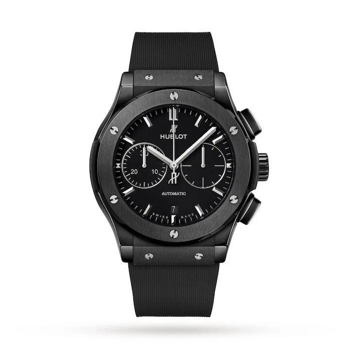 Hublot Automatic 45mm Men’s Watch with Black Material Dial, Ceramic Case, 50m Water Resistant / 521.CM.1171.RX