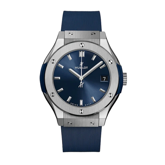 Hublot Classic Fusion Titanium Blue 33mm Ladies Watch Luxury Watch Swiss Made High Precision Movement 581.NX.7170.RX