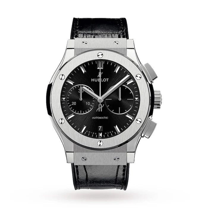 Hublot Elegance Automatic 42mm Men’s Watch with Black Material Dial, Titanium Case, 50m Water Resistant / 541.NX.1171.LR