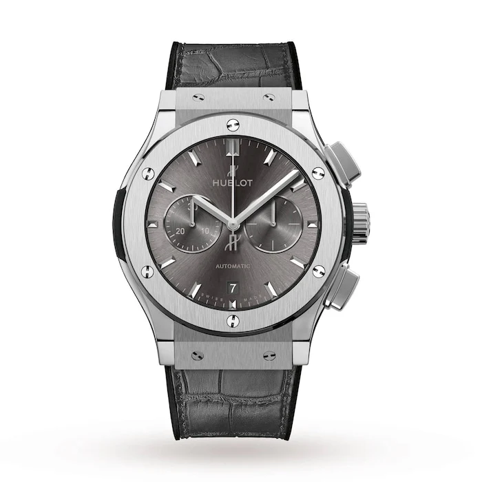 Hublot Elegance Automatic 42mm Men’s Watch with Grey Material Dial, Titanium Case, 50m Water Resistant / 541.NX.7070.LR