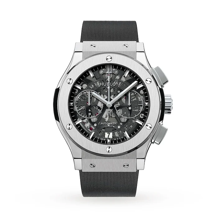 Hublot Elegance Automatic 45mm Men’s Watch with Black Material Dial, Titanium Case, 50m Water Resistant / 525.NX.0170.RX