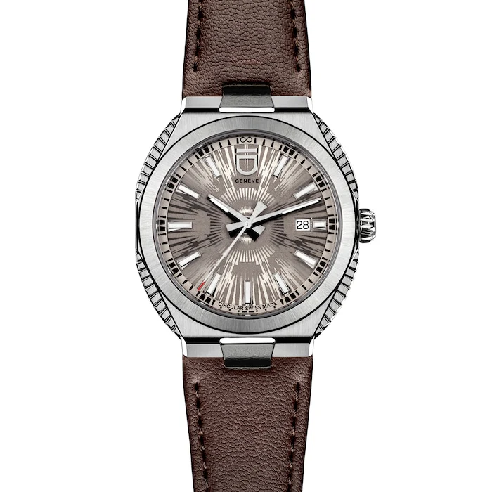 ID GenÃ¨ve Circular S Gray Dial Fluted Sides 41mm Luxury Watch Luxury Watch Swiss Made High Precision Movement  2020.128G